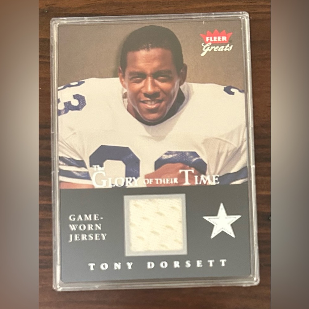 Tony Dorsett 2004 Fleer Greats
Glory of Their Time Game Silver Jersey Card